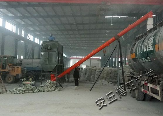 水泥拆包機+螺旋輸送（投料到罐車（chē））方案