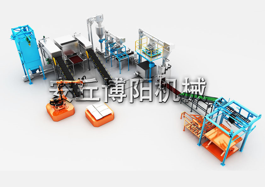 自動拆包機+Z型管（guǎn）鏈提（tí）升機+噸袋包裝機生產線