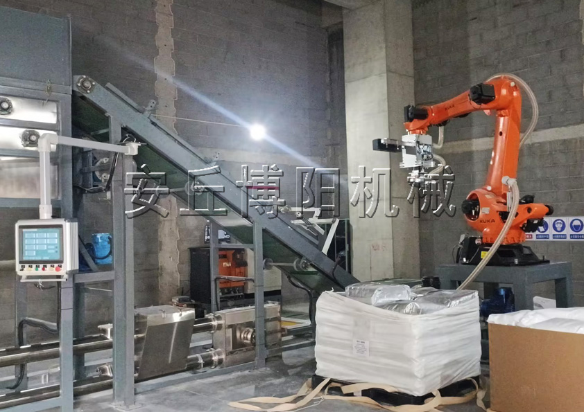 企業使用塑料粒子自動拆包機械手的原（yuán）因是什（shí）麽呢